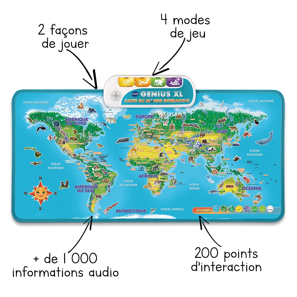 VTech Genius XL - Carte Du Monde Interactive 2 VTech Genius XL - Carte Du Monde Interactive – Image 2