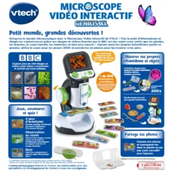 VTech Genius XL - Microscope Vidéo Interactif 21 VTech Genius XL - Microscope Vidéo Interactif -VTech Jouets Soldes Magasin 80 616105 dos boite