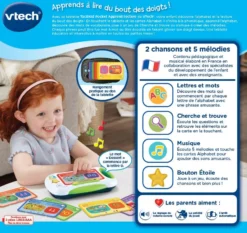 VTech TactiKid Pocket Apprenti Lecture 23 VTech TactiKid Pocket Apprenti Lecture -VTech Jouets Soldes Magasin 80 616805 dos boC3AEte