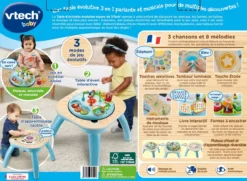 VTECH BABY Table D'activités évolutive Nature -VTech Jouets Soldes Magasin 80 617205 dos boC3AEte