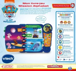 VTech Pat'Patrouille - Mon Livre-jeu Mission Alphabet -VTech Jouets Soldes Magasin 80 618105 dos boC3AEte